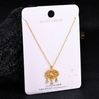 S925 Sterling Silver K Gold Pendant Necklace with Gourd and Plain Pi-S925 Sterling Silver YD-7796QJ 925 Silver