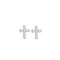 wholesale S925 Sterling Silver New Cross Stud Earrings for Women, Minimalist and Luxurious Design, Slim and Petite Fashion-0-4