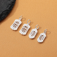 wholesale S925 Sterling Silver Abacus Pendant Single Pendant DIY Jewelry Accessories Necklace Silver Pendant Wholesale Manufacturer-YP204M/Small (about 1.1g)>Batch weight is calculated based on gram weight