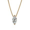 wholesale S925 Silver Marquise Moissanite Pendant Necklace Light Luxury Clavicle Chain Amazon Hot Selling In Stock Wholesale-0-4
