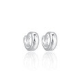 wholesale 925 Sterling Silver Earrings Lightly Textured Circular Minimalist Hoop Ear Clasps Niche High-End Hypoallergenic Stud Ear Hoops Cross-Border-0-6