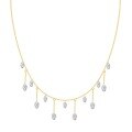 wholesale 925 Sterling Silver Women's Small and Exquisite Luxury Layering Fringe Geometric Lace-Trimmed Mixed Style Ethereal Collarbone Necklace-0-4