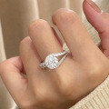 wholesale 925 Silver Zhuo Zhifan Jewelry New 1 Carat Ring Band 65mm Round Diamond Ring for Women Fashion Versatile-0-3