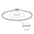 S925 Sterling Silver Zirconia Full Tennis Bracelet with Dazzling Pavé-0-0