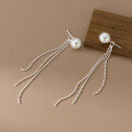 wholesale S925 Sterling Silver Fresh and Sweet Ins Style Small and Exquisite Design Delicate Bead Fringe Earrings M06436-0-4