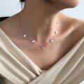 wholesale 925 Silver Minimalist Small Butterfly Necklace for Women, European and American Cross-Border Personality High-End Collarbone Chain-0-2