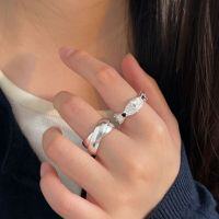 wholesale S925 Sterling Silver Minimalist Crossover Ring for Women, Small and Fashionable, Versatile and Unique Irregular Band, New Collection-Sterling Silver-Cross