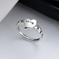wholesale S925 Sterling Silver Retro Korean Style LOVE Letter Ring, Ins Creative and Versatile Index Finger Ring for Women-0-0