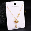 S925 Sterling Silver K Gold Pendant Necklace with Gourd and Plain Pi-0-44