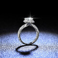 925 Sterling Silver Moissanite Six-Prong Women's Ring, Fashion Snow-Themed Jewelry Factory TikTok Live-0-0
