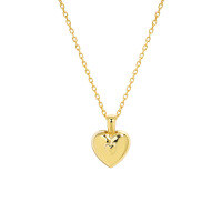 wholesale S925 sterling silver 432 Korean version ins niche design minimalist versatile geometric heart-shaped textured collarbone chain necklace for women-18K gold>925 silver