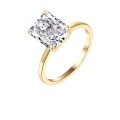 wholesale S925 Sterling Silver 4-Carat Radiant Cut Moissanite Ring High-End Women's and Men's Jewelry-0-6