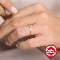 wholesale 925 Sterling Silver Minimalist Three Diamond Basic Index Finger Ring,INS。-0-1