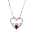 wholesale S925 Sterling Silver New Fashion Minimalist Pomegranate Heart Pendant Choker Necklace for Women Holiday Gift-0-3