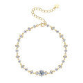S925 Silver D Color Moissanite Bud Bracelet for Women Wholesale-0-3