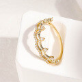 wholesale 10K gold jewelry French vintage crown ring for women, elegant and noble style, wholesale of rings-0-3