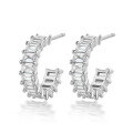 wholesale 925 Sterling Silver Earrings, Light Luxury Personality Studs for Women, Dopamine Square Zircon Ear Accessories, Cross-Border Jewelry Wholesale-0-6