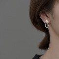 wholesale S925 Silver Sparkling Earrings with Star Chain Tassel Long Drop Earrings for Women G8914-0-5