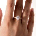 wholesale S925 Gold-Plated Six-Prong Moissanite Ring for Women, Minimalist Wedding Band, Light Luxury, Exquisite, Best-Seller-0-3