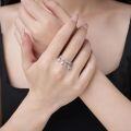 925 Silver Moissanite Teardrop Tassel Ring, Chinese Style-0-1