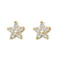 wholesale S925 Sterling Silver Plum Blossom Stud Earrings Sweet and Delicate Ins Style Petal Diamond Inlaid Earrings Women Cross-Border Wholesale-0-5