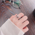 wholesale S925 Sterling Silver Minimalist Geometric Creative Small Ball Ring, Ins Light Luxury Internet-Famous Index Finger Ring-0-3