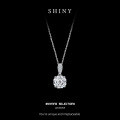 S925 Sterling Silver Waterdrop Plum Cut Zircon Necklace-0-4