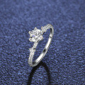 S925 Silver Moissanite Twist Rope Women'sFashion Stacking Ring-0-2