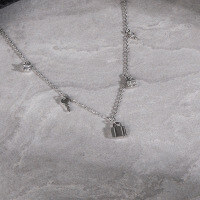 wholesale S925 Sterling Silver Gold-plated Women's。-A2131-White Gold Necklace 925 Silver