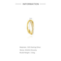 wholesale 925 Sterling Silver Cross Classic Ear Cuff, Piercing Ear Hoop,ins-Single gold (10MM)