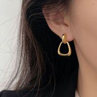 wholesale S925 Sterling Silver Minimalist Geometric Square Stud Earrings, Korean Design Summer Elegant High-end Earrings-Silver model (pure silver)