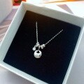 wholesale S925 Sterling Silver Maker's Little Lucky Fu Necklace, Fashionable Neo-Chinese Style, Premium Minimalist Niche Versatile Collarbone Chain Silver Jewelry-0-2
