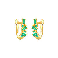 wholesale S925 Sterling SilverIns-E4061-Green Zirconium 925 Silver