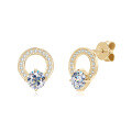 S925 Sterling Silver D-color Moissanite Bow Earrings-0-37
