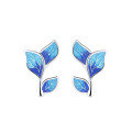 wholesale S925 Silver Cloud Tide Pavilion Fashion European and American Cross-Border Enamel Drip Glue Creative Design Internet-Famous Style Earrings Ear Studs-0-4