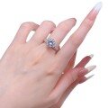 wholesale S925 Silver ZHUOZHIFAN Jewelry Simulated Diamond Ring 100mm Round White Diamond European & American Style-0-4