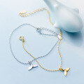 wholesale S925 Silver New Simple Ocean Mermaid Tail Bracelet Korean Style Ethereal Design Women's Jewelry S3380-0-1