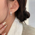wholesale S925 Sterling Silver Circle Sweet and Cool Earrings for Women, Korean Dongdaemun New Style, Niche Minimalist Ear Clips-0-0
