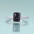 wholesale S925 Sterling Silver Cross-Border Hot-Selling 6*8mm Natural Topaz and Garnet Crystal Women's Square Ring-0-9