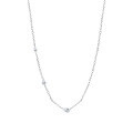 S925 Silver Super Sparkling Tilted Teardrop Moissanite Necklace-0-4