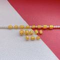 wholesale Gold-plated 925 ancient silver fittings with engraved scales, mantra six-syllable, auspicious and wealthy barrel beads, spacer beads, waist beads for DIY prayer beads-0-3