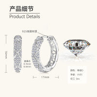 Sterling Silver Exaggerated European Cross-border Earrings with Moissanite Stars [Clearance Free Shipping]-Q-style [Clearance Sale - Free Shipping] Silver  925 Silver