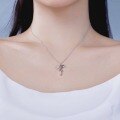 wholesale S925 Sterling Silver Women's Necklace Summer Ocean Design Seahorse Starfish Shell Personalized Pendant Neck Jewelry-0-3
