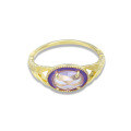 wholesale New Style S925 Silver Vintage Versatile Branch Ring with Natural Amethyst Stone for Women Wholesale-0-4