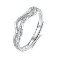 wholesale S925 Sterling Silver Couple Rings for Women, Small and Unique Fluorescent Design, Minimalist Band, Light Luxury High-End Cross-Border Open-Ended Matching Rings-0-6