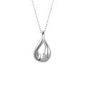 wholesale S925 Sterling Silver Korean-style Geometric Oval Hollow-Out Necklace for Women, Irregular Niche and Premium Pendant Wholesale-0-6
