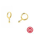 wholesale S925 Sterling Silver gold-plated teardrop ear cuffs, anins-0-0