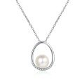 wholesale 925 Sterling Silver Natural Freshwater Round Pearl Necklace for Women, Pocket Wealth Collarbone Chain, Light Luxury Niche Jewelry Wholesale-0-4