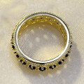 wholesale 925 Silver Gold-Plated New Royal Blue High-End Stackable Ring for Women, Fashionable Cross-Border-0-2