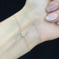 wholesale 18K Gold Minimalist Korean-Japanese Style Oval Lab-Grown Diamond Bracelet for Women, 03 Carats, Export-0-3
